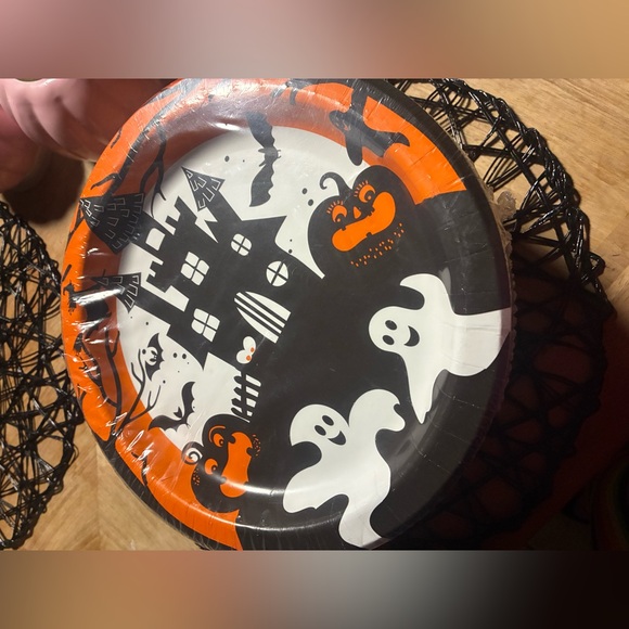 Halloween Party Plates - Orange and Black 85ct. - Picture 1 of 3